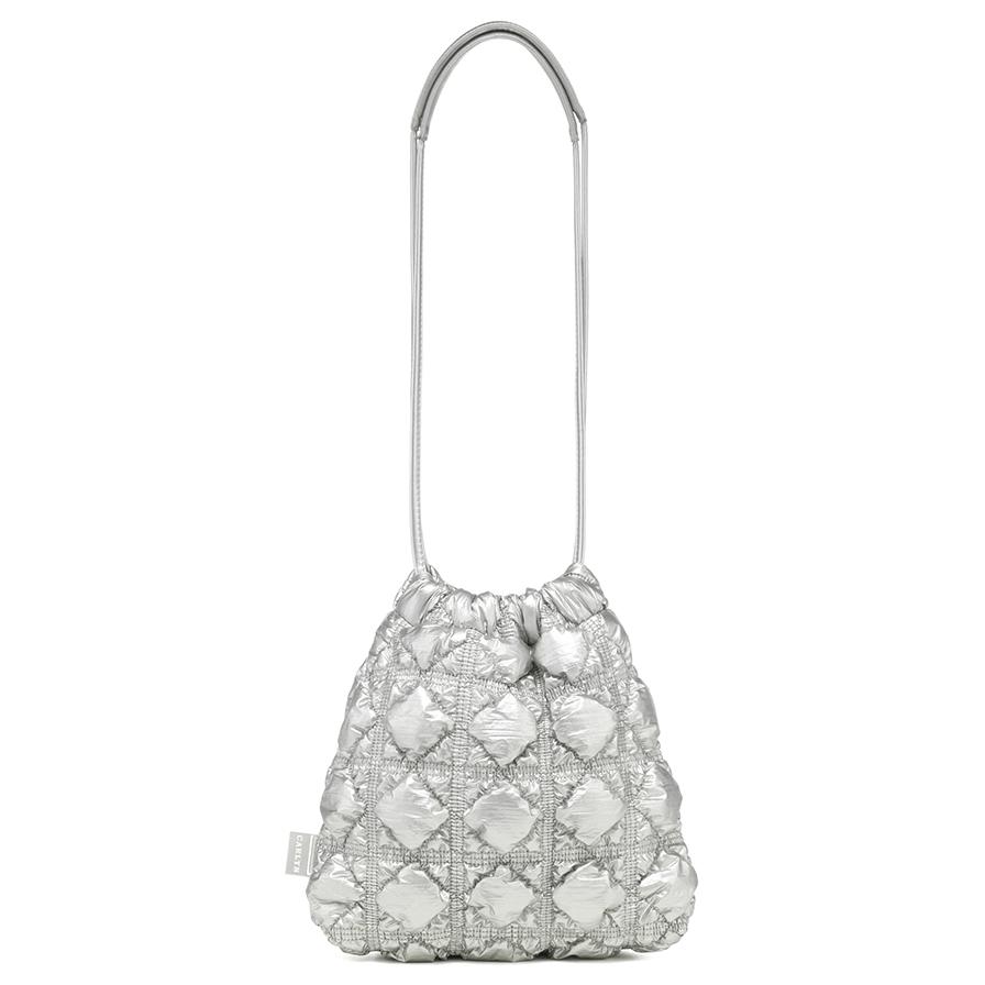 New CARLYN Nylon Shoulder Bag Mini Women's Silver H74112010S