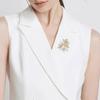 Imitation Pearl Brooch Pin for Women Elegant Leaf Design Suit Lapel Pin Multipurpose Decorative Clothing Accessory