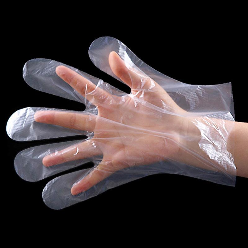 Disposable PE Plastic Gloves for Kitchen Hygiene - Clear, Thickened, Ideal for Cooking, Baking, and Food Handling