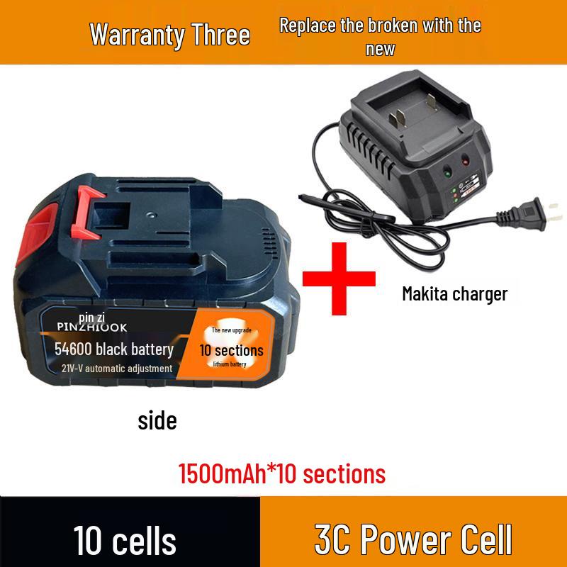 21V Lithium Battery Electric Wrench & Chainsaw Tool, Makita Style, Durable Large Capacity
