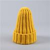 Trendy Autumn Winter Solid Edge Curl Woolen Knitted Skullies Beanies Unisex Ear Protection Warm Fitting Hood Hat