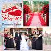 100/200Pcs Artificial Love Heart Petals Valentine's Day Wedding Party Confetti Petals Sponge Satin Fabric Table Bed Decorations