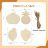 32Pcs Unfinished Wood Fruit Shapes Wooden Pieces Slices Holiday Unpainted Cutouts Blank Discs