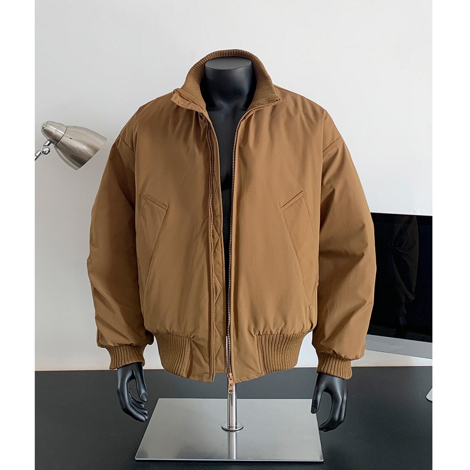 Men s Military Green Duck Down Flight Jacket - Winter Warmth & Cold Protection Large