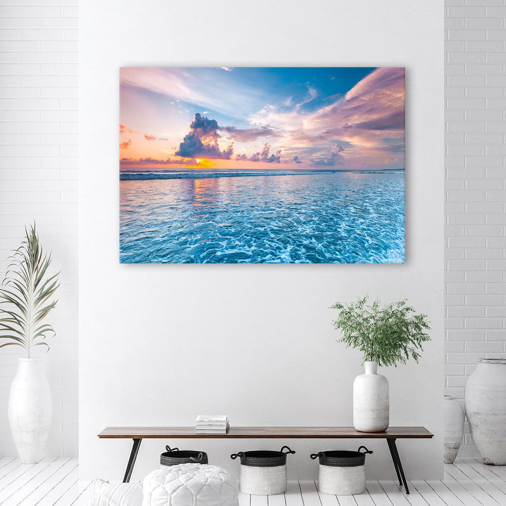 Canvas Print, Sunset Over Seaside
