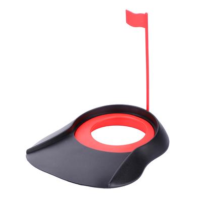 Putting Cup Hole Putter Entrenador de Práctica Ayuda Bandera 1 Juego para Golf En Exterior Rojo B