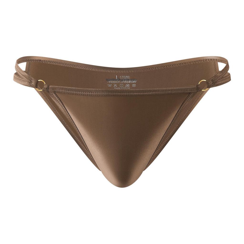 Men's Satin Briefs: Breathable, Sexy, Mid-Low Rise, High Gloss Faux Silk Triangle Crotch.