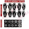 Șablon Ivana pentru Tatuaje Henna Design Henna pentru Mâini Set de 20 buc Pachet Combo, 10 Bucăți Design Mână 10 Bucăți Șabloane Rotunde pentru Femei, Fete și Copii, E