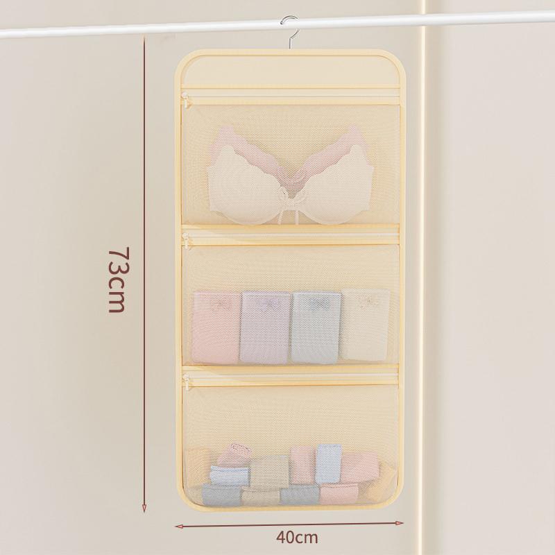 Hanging Clothes Organizer Bag - Multi-Pocket Underwear & Socks Storage For Home/Dormitory Wardrobe - Durable Space-Saving Design