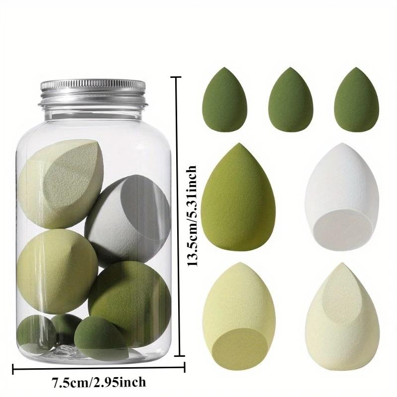 7One Bottle of 4 Large Makeup Eggs + 3 Mini Makeup Egg Bottle Set Beauty Egg Drift Bottle Powder Puff Set