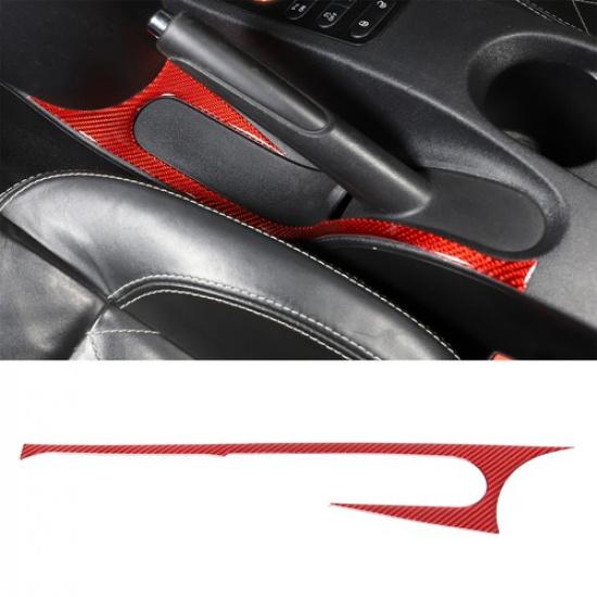 Red Carbon Fiber Handbrake Bottom Cover Trim For Seat Leon 2008-12