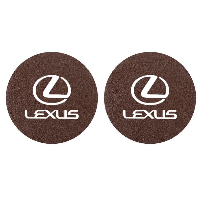 

2026 Hot Interior Stickers 2Pcs Car Coasters Carbon Fiber Cup Holder Mat For Lexus RX330 IS250 Ct200h ES300h Car Interior Access