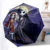 Nightmare Before Christmas, Jack Skellington Themed Automatic Opening and Closing Umbrella, Brightly Colored 8-rib Portable Umbrella, Suitab
