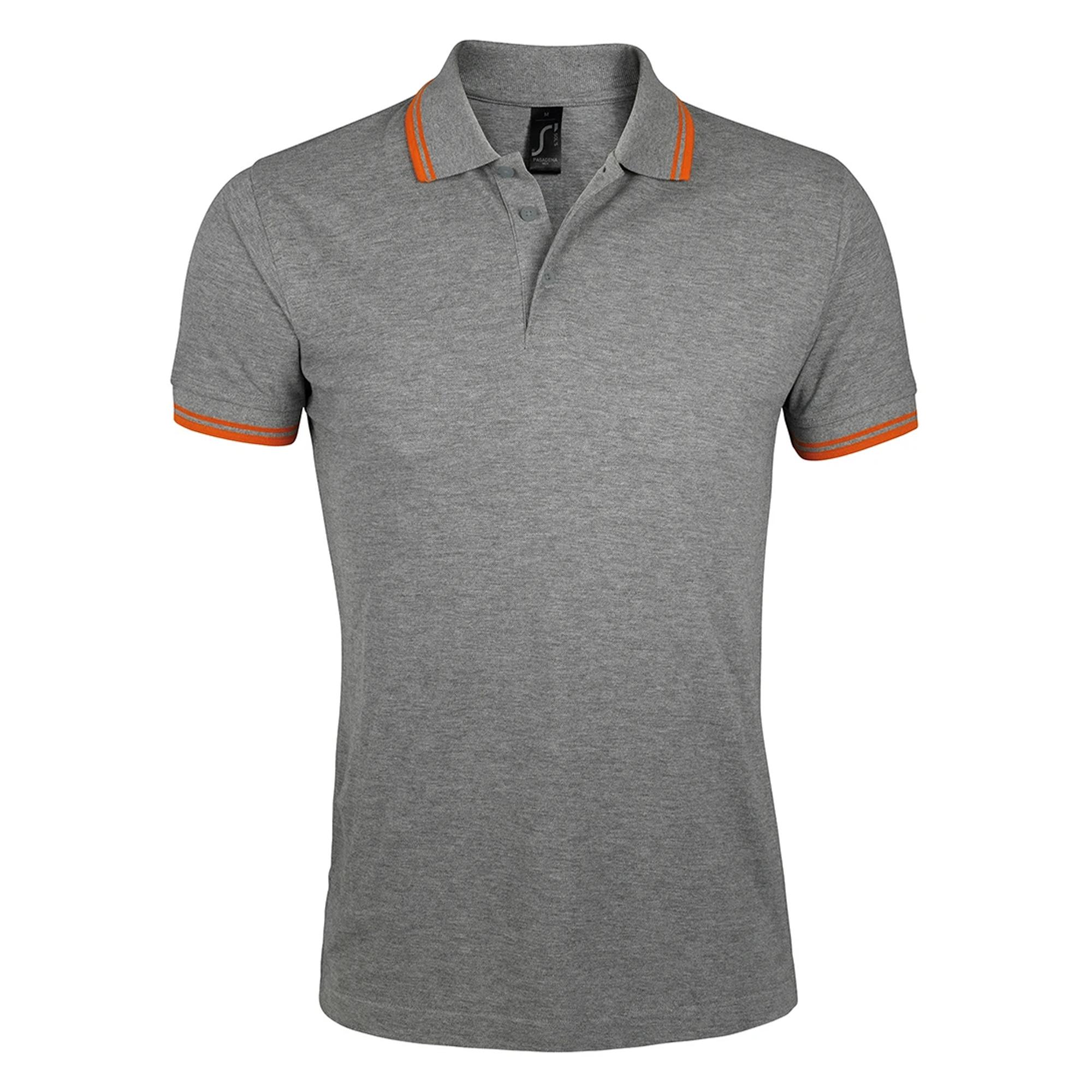 Sols Heren Pasadena Getipt Piqué Poloshirt Met Korte Mouwen Xxl
