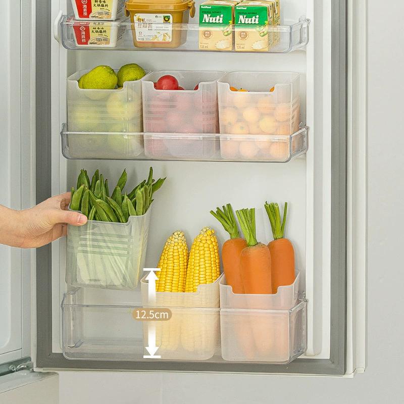 1/6/10/15pcs Multifunctional Refrigerator Storage Box Space-Saving Kitchen Organization Food Sorting Boxes for Fridge Door