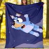 Bluey Theme Printed Blanket Perfect For Couch Bed Travel Outdoor Use Machine Washable Cozy Durable