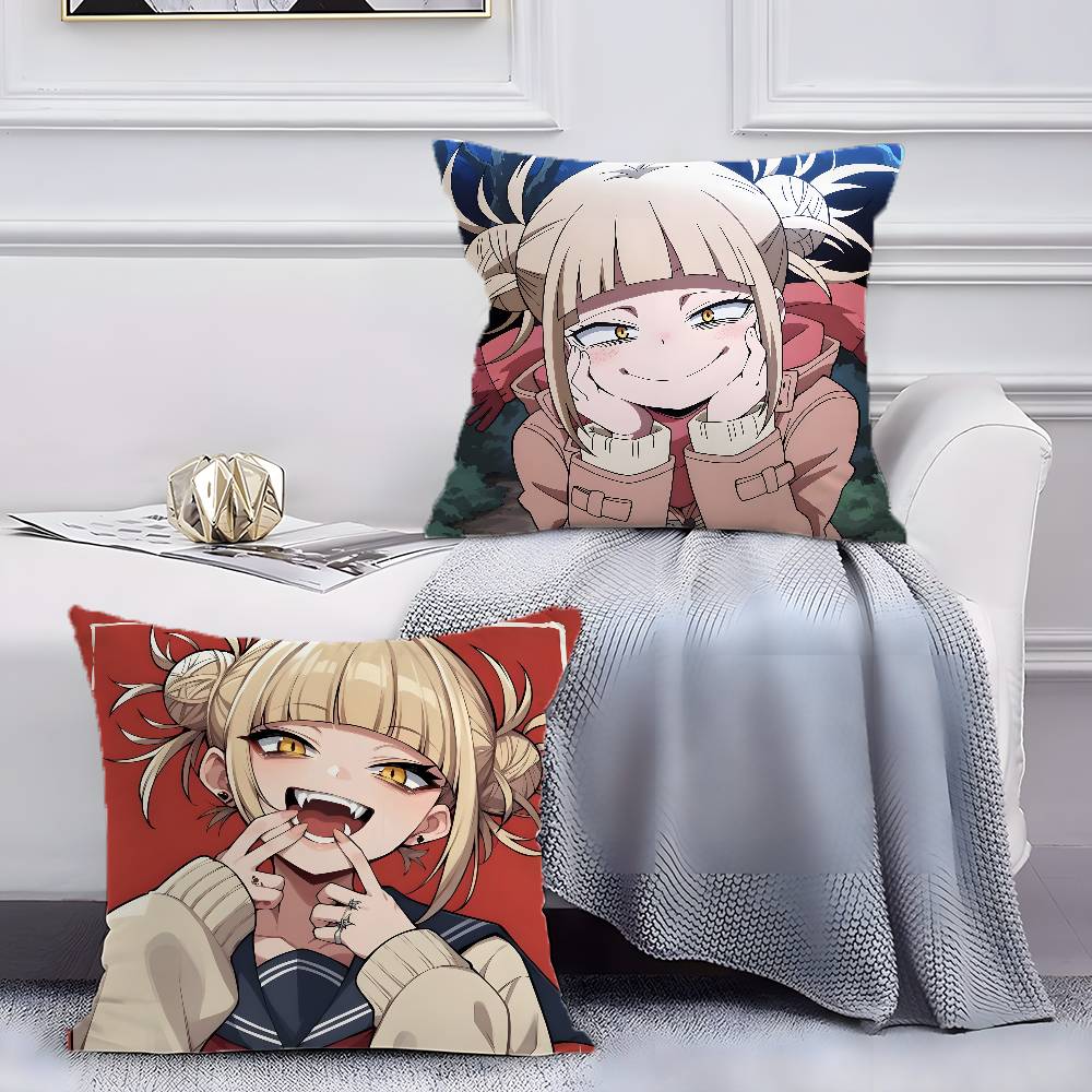 M-My Hero Academia-MT Himiko Toga Kissenbezug Komfort Sofa Bett Seidig Elegant Versteckter Reißverschluss Kissenkissenbezug