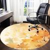 1pc Autumn Leaves Office Round Area Rug, Indoor Mat Suitable For Office, Under Office Chairs Bedroom Living Room Home Decor, Room Deco