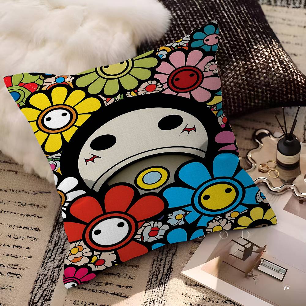 Cuscino Decorativo Felice Raccolto Autunnale Decorazione Festiva Copricuscino Design Fiore T-Takashi Foglia d'Acero M-Murakami