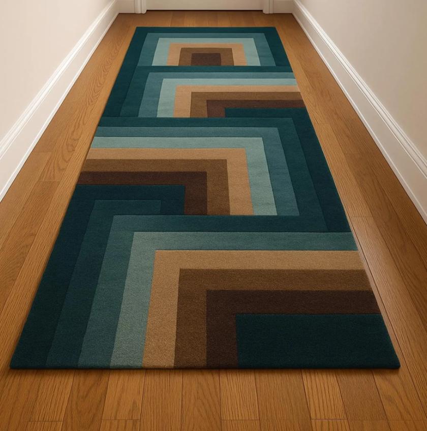 Fioletowo-złoty dywanik biegowy geometryczny dywan do przedpokoju bawełniany tkany do kuchni i sypialni dekoracja domu długi dywan