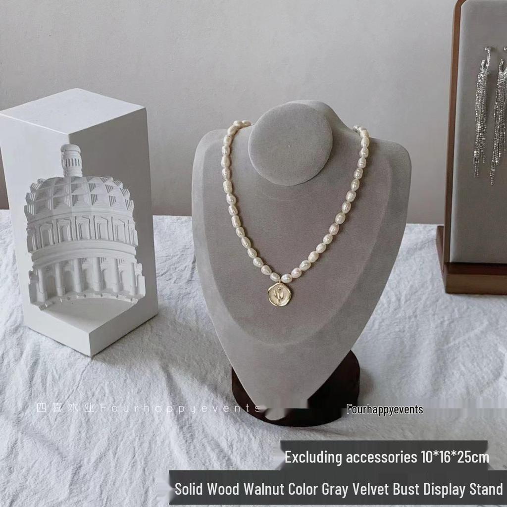 Wooden Necklace Display Stand for Jewelry Photography