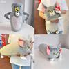Adorable Tom And Jerry Deformed Plush Toy Doll Cuddly Cartoon Tom Cat Jerry Mouse Gift