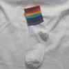 Instime Unisex Stripes Mid Men Socks Harajuku Colorful Funny Socks Men 1 Pair Kawaii Rainbow Color