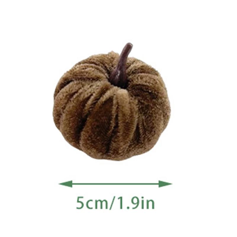 10PCS Halloween Pumpkin Set 5CM Artificial Pumpkin Decorations Halloween Party Foam Pumpkin Desktop Ornament Halloween Decor