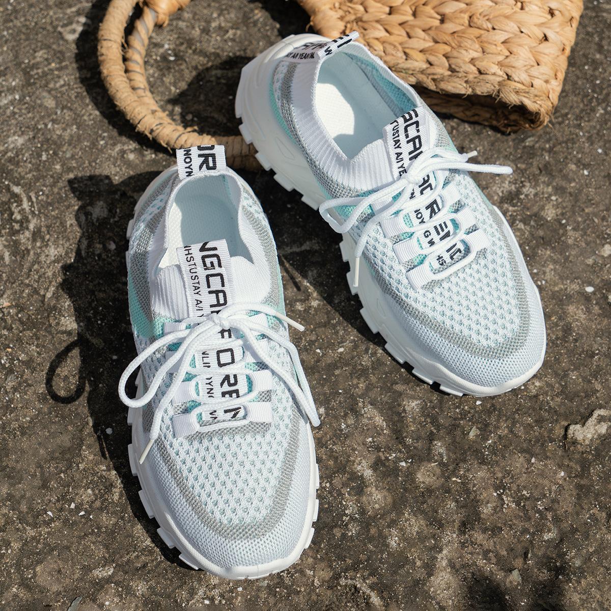 

Fashion Women s Sneakers Breathable Mesh Shoes Lightweight Comfort Sport Running Shoes Lace Up Women s Vulcanized Shoes Zapatos De Mujer 36