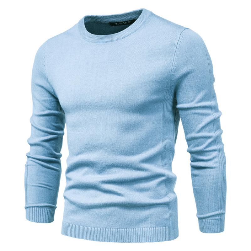 New O-neck Pullover Men's Sweater Casual Solid Color Warm Sweater Men Winter Fashion Slim Mens Sweaters 11 Colors
