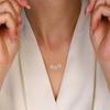 Anziw Exquisite 2MM D Color Moissanite Clover Flower Pendant Necklace for Women Lucky Charm Gold Bonded Jewelry Valentine's Gift