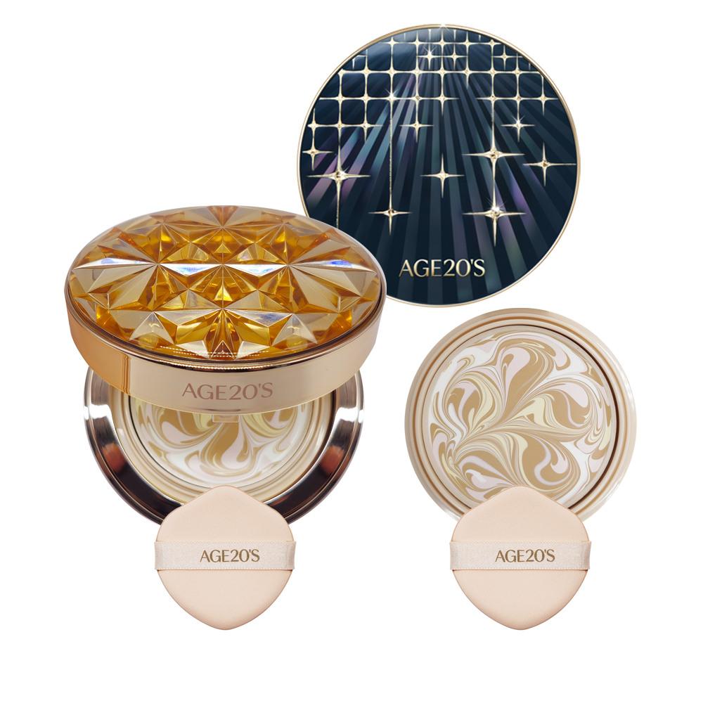 The latest Age 20 s Pact Royal Gold Diamond Edition main product + refill Royal No. 23 Holiday + Refill