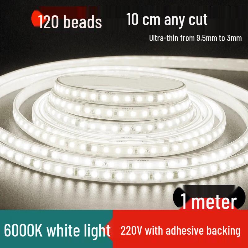 COB LED Strip Light 220V - Self-Adhesive, Waterproof, Ultra-Thin