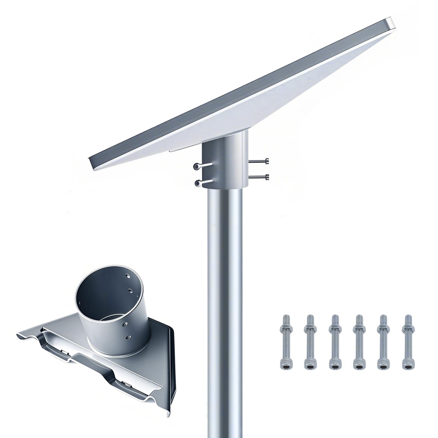 

Migkin Starlink Mini Pipe Adapter Heavy Duty Pole Adapter for Starlink Mini Pole Max 2.2 Starlink Mini Mount серебряный