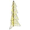 Christmas Tree with 100 LEDs Warm White 120 Cm Rattan
