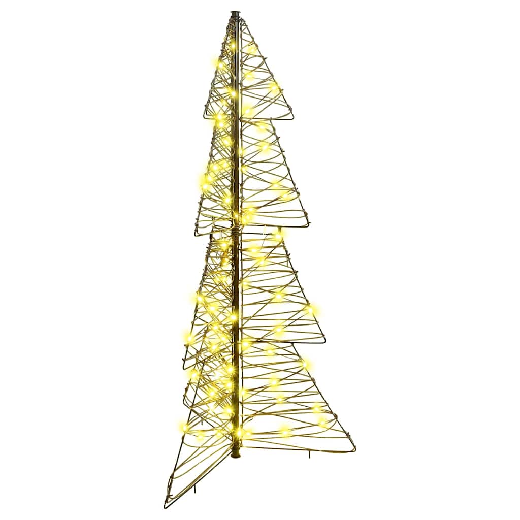 Christmas Tree with 100 LEDs Warm White 120 cm Rattan
