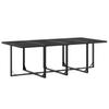 13 Piece Outdoor Dining Set Black Textilene