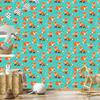 Foxes in front of dots wallpaper for living room and bedroom 50x1000