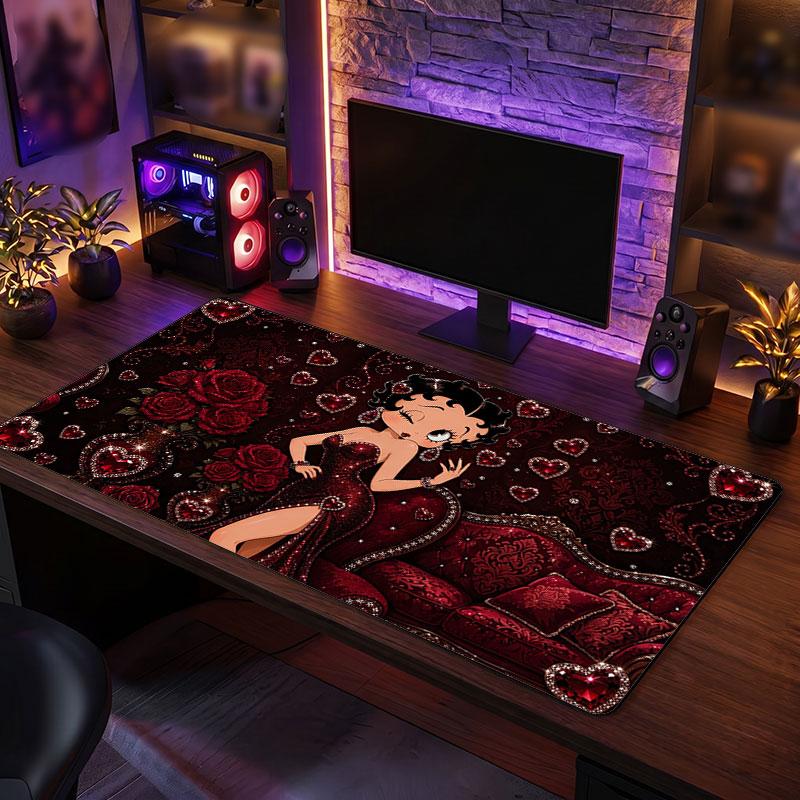 Big Mouse PadBetty Boop Extended Soft Desk Mat Gaming Office Computer Table Decor Mat