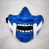 Airsoft Maske Halbe Gesichtsmaske Prajna Maske Japanischer Samurai Oni Dämon für Cosplay