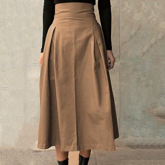 Spódnica Midi Jednolity Kolor Kokardka Wiosna Lato Słodka Dopasowana Spódnica na Co Dzień