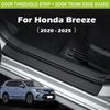 For Honda Breeze -2025 Car Threshold Bumper Strip Stickers Trunk Panel Guards Protector Trim Anti-scratch Exterior Parts
