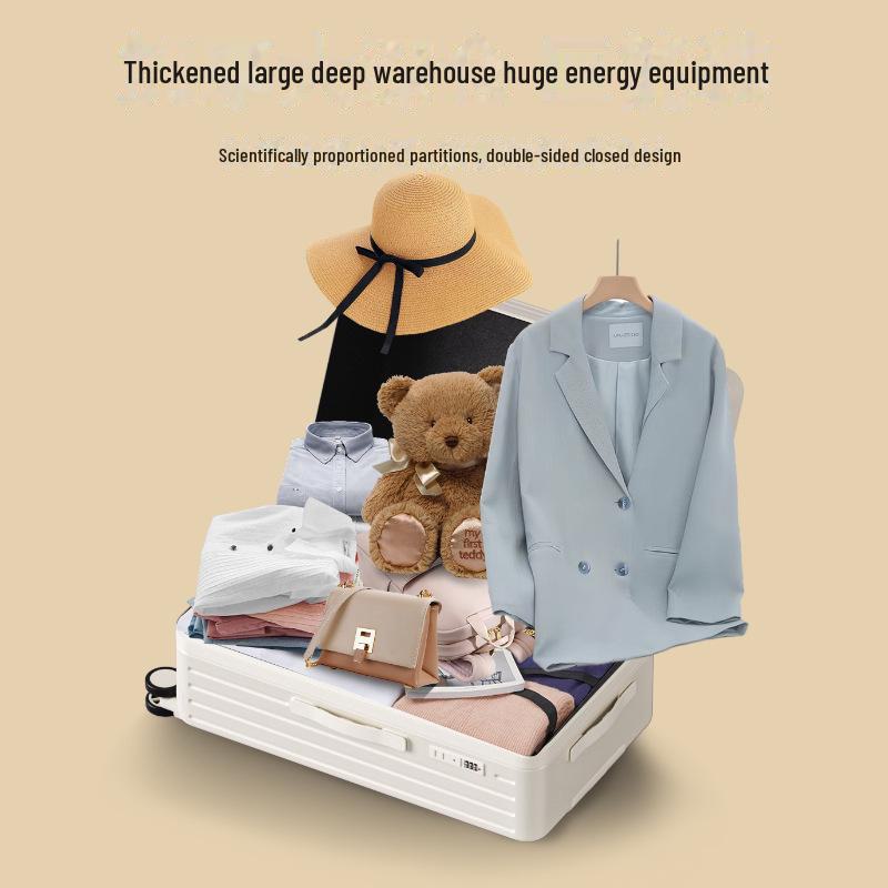 2024 Multifunctional Trolley Suitcase: 20-Inch Women's Boarding Case & 24-Inch Men's Password Suitcase