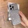 Apple 17 Pro Max High-End Rhinestone Mirror Stand Case for Women - Drop-Proof, Stylish Fit for 16 Pro and 15/14/13 Series.