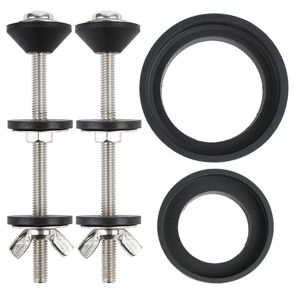 Uniwersalne Zestawy Śrub do Deski Sedesowej Wodoodporne Śruby do Deski Sedesowej ze Stali Nierdzewnej z Gumową Podkładką i Nakrętką Skrzydełkową Trwałe