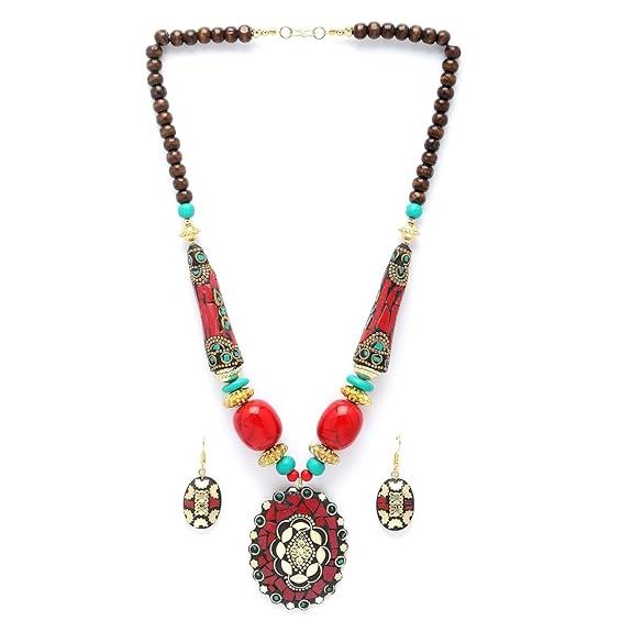 

Новейший стильный традиционный тибетский кулон, ожерелье, набор украшений для женщин