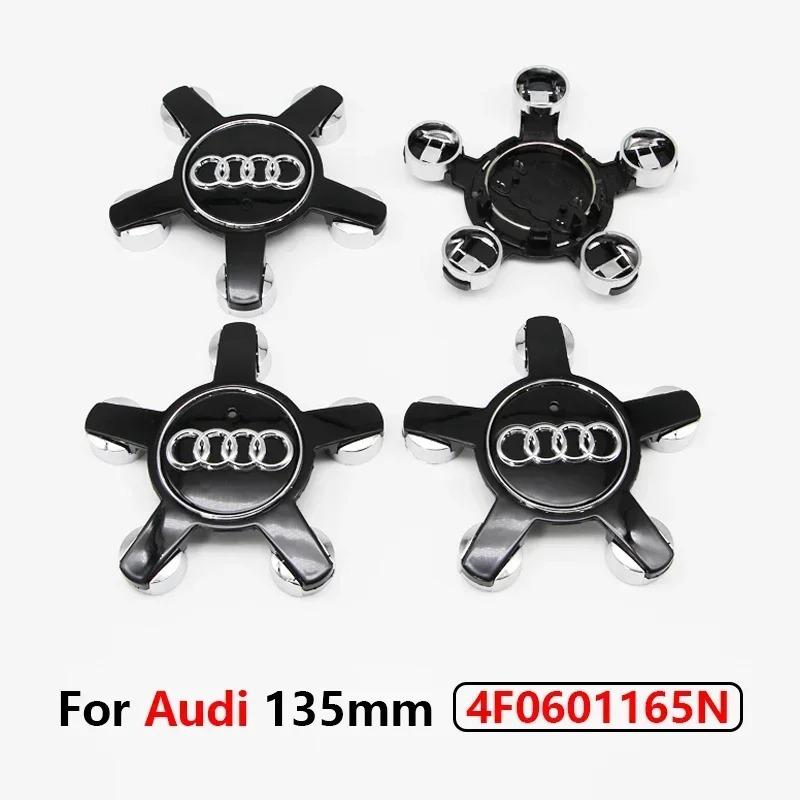 4PCS 135mm Car Five Claws Wheel Center Cap Hub Covers 4F0601165N Accessories For xmfk4 A4 B8 B6 B9 B7 A3 8P 8V 8L A6 C7 C6