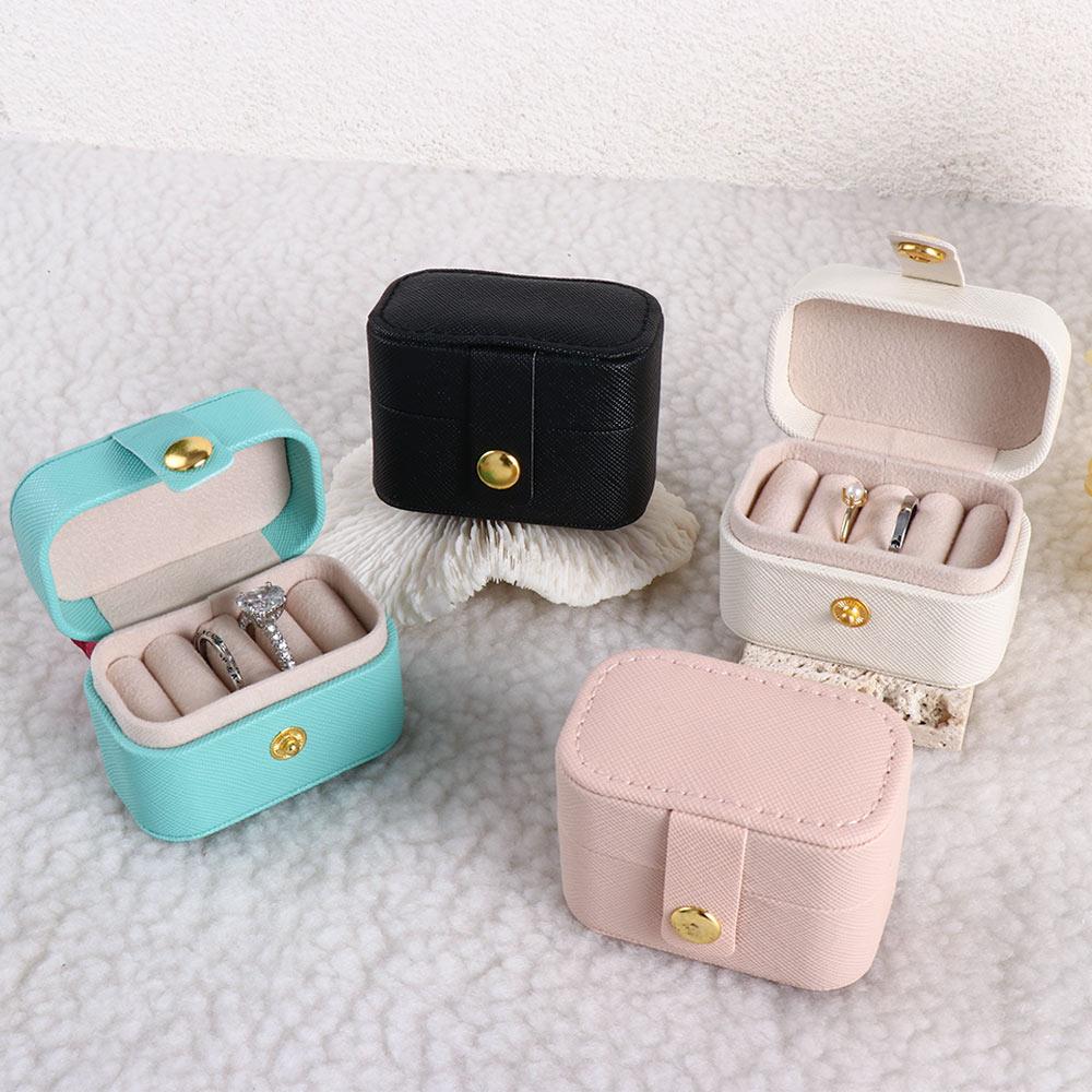 Gift PU Leather Water-proof Jewelry Organizer Jewelry Storage Case Earring Holder Ring Display Box