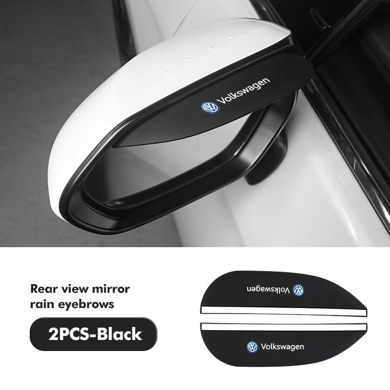 BAG1 Car Side Rear Viewmirror Rain Eyebrow Visor Sticker Accessories For Volkswagen VW Golf 4 5 6 7 Polo Jetta Sagitar Magotan Passat