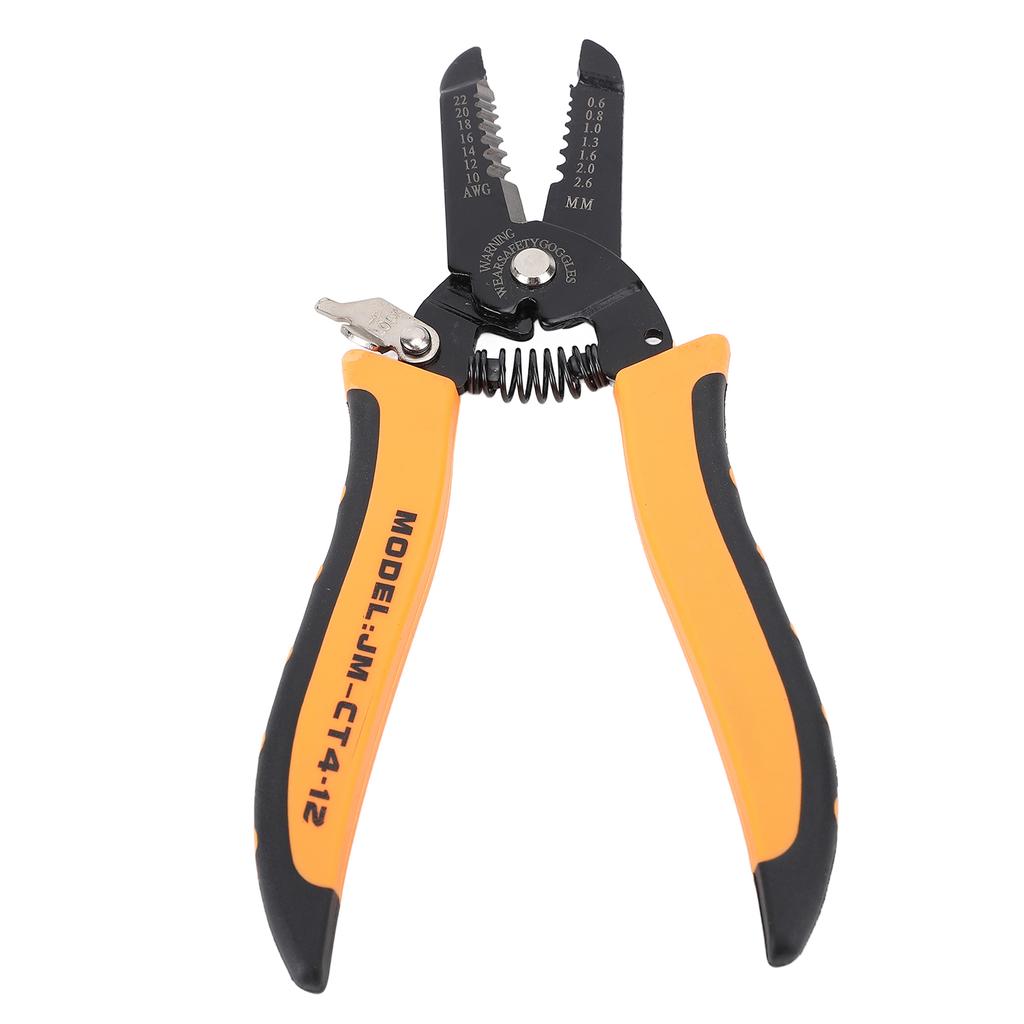 Abisolierzange Schneider Kohlenstoffstahl Multifunktionale Elektrokabelzange mit Sicherheitsverriegelung für 10 bis 22AWG Massivdrähte